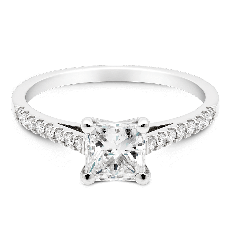 Set With Diamond Shoulders