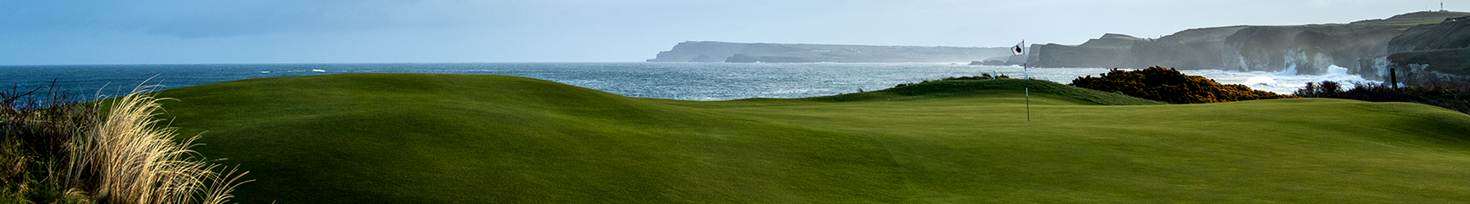 US Open golf landscape with blue skies banner