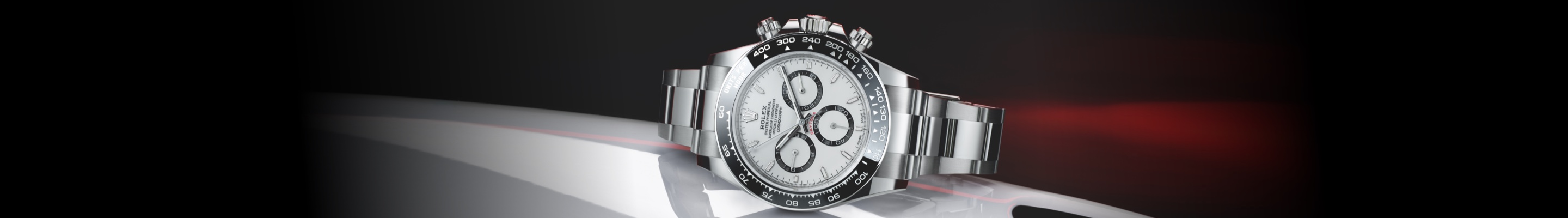 Rolex silver Oyster Perpetual Daytona Cosmograph watch with link strap