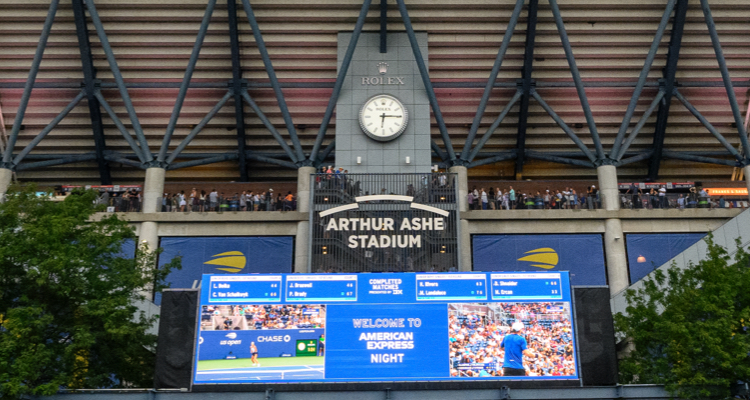 Arthur Ashe Stadium Rolex watch clock the US Open