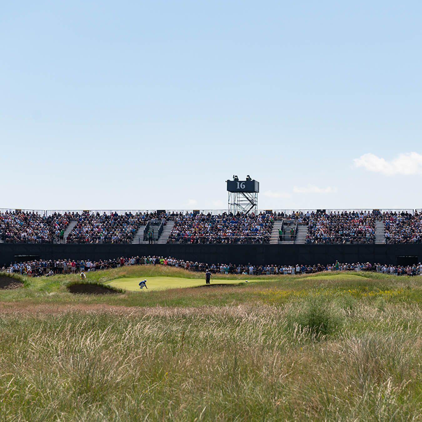 Rolex US Open golf landscape with spectator stands