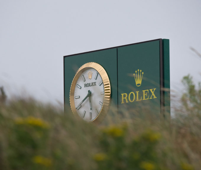 Rolex Us Open clock in grass