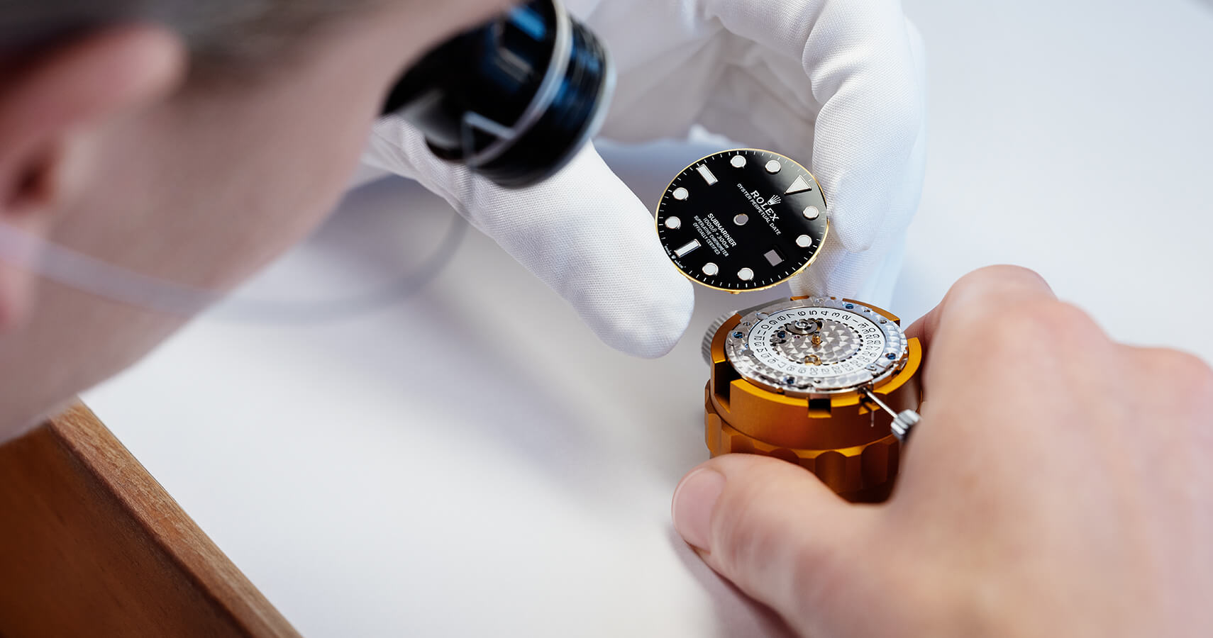 Rolex expert crafting Rolex watch banner