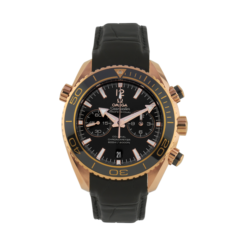 Omega seamaster planet ocean chronograph rose gold clearance
