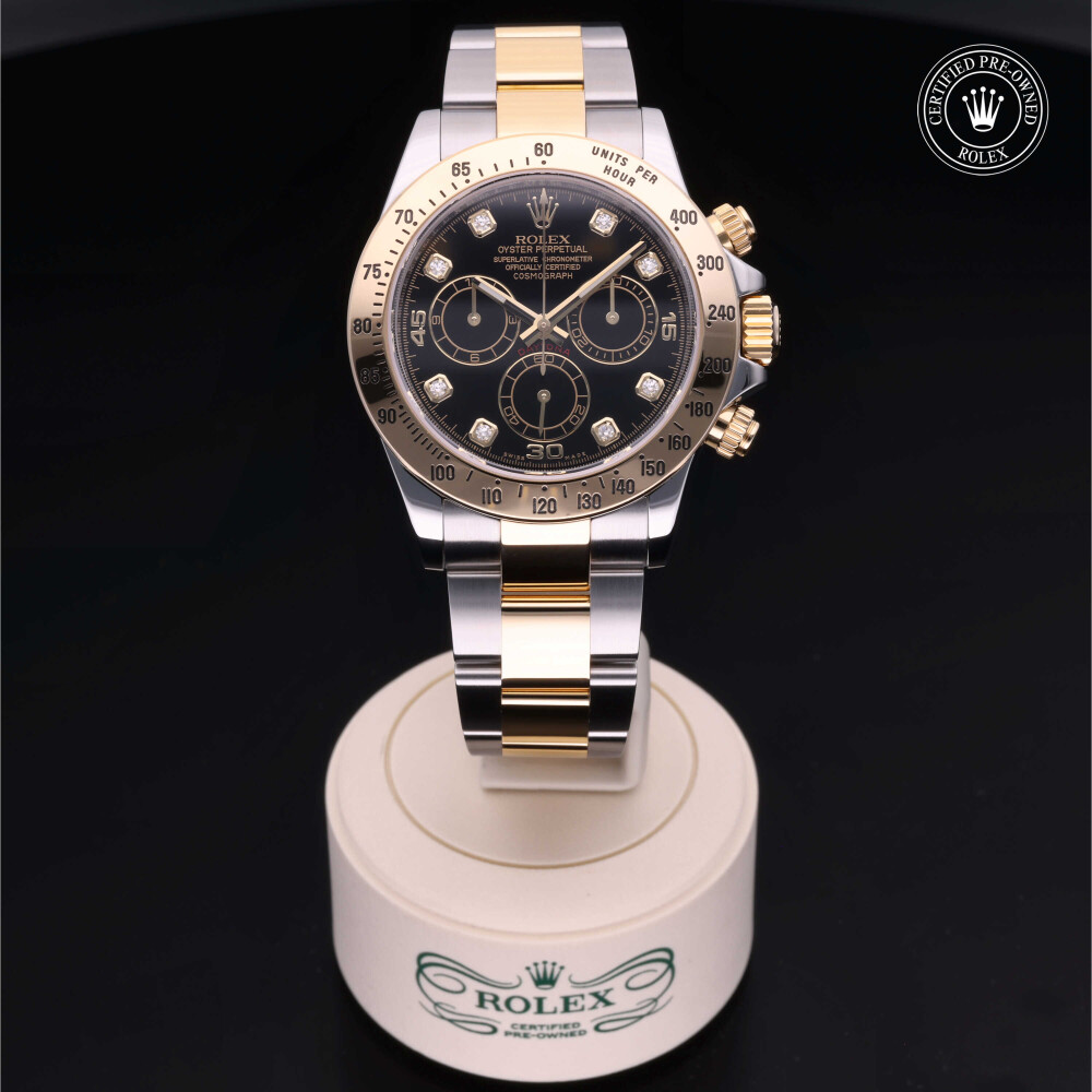 Rolex daytona sales black diamond