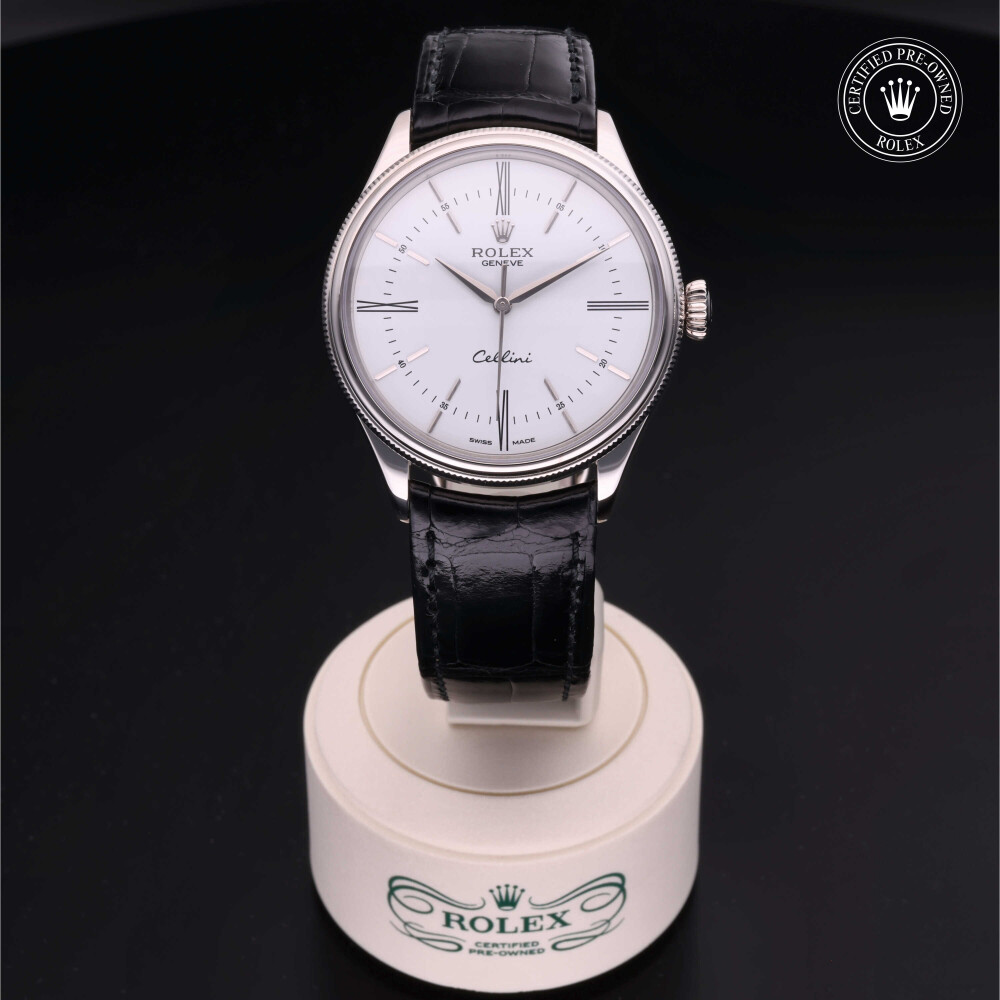 rolex-certified-pre-owned-Cellini Time-39 mm-18ct White Gold-2014-50509