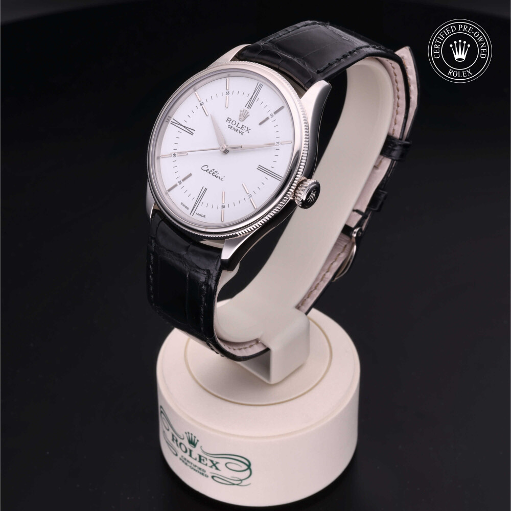 rolex-certified-pre-owned-Cellini Time-39 mm-18ct White Gold-2014-50509