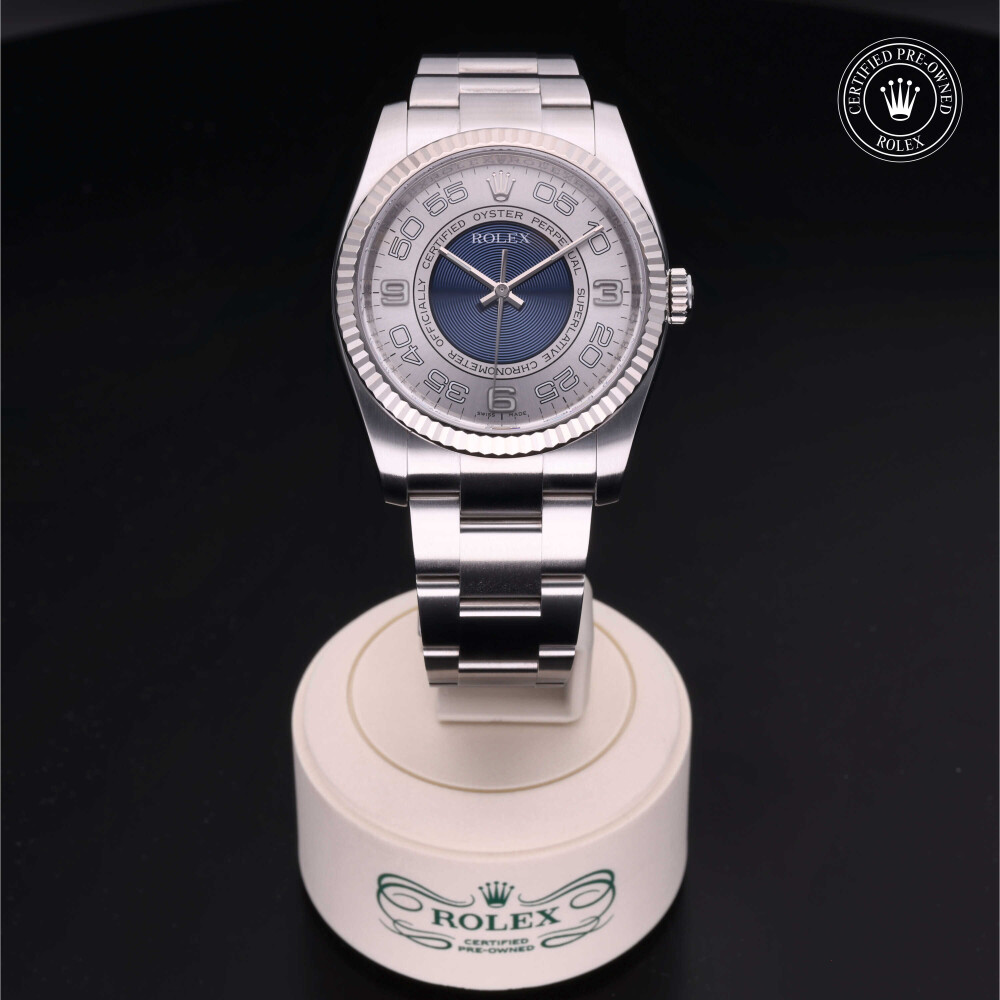 rolex-certified-pre-owned-Oyster Perpetual-36 mm-White Rolesor-2015-M116034-0008
