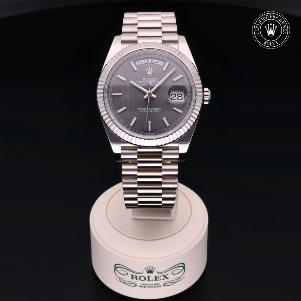 rolex-certified-pre-owned-Day-Date-40 mm-18ct White Gold-2019-M228239-0002