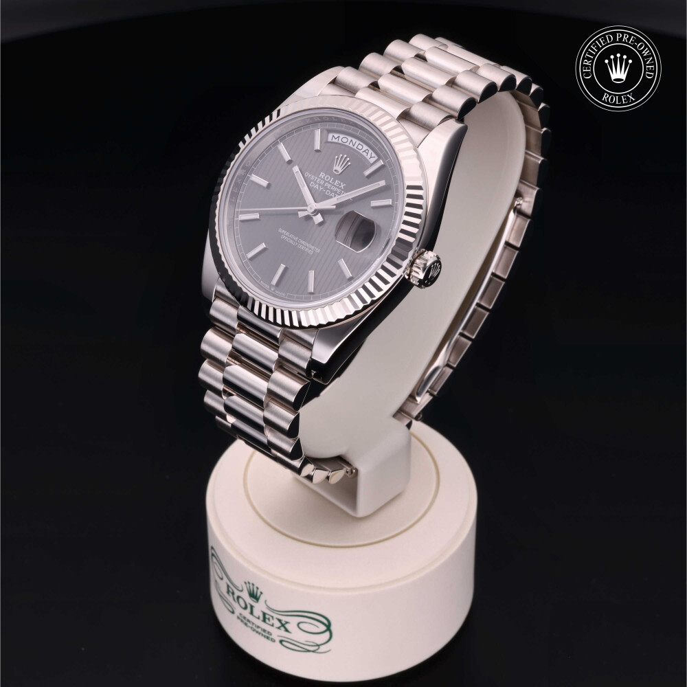 rolex-certified-pre-owned-Day-Date-40 mm-18ct White Gold-2019-M228239-0002