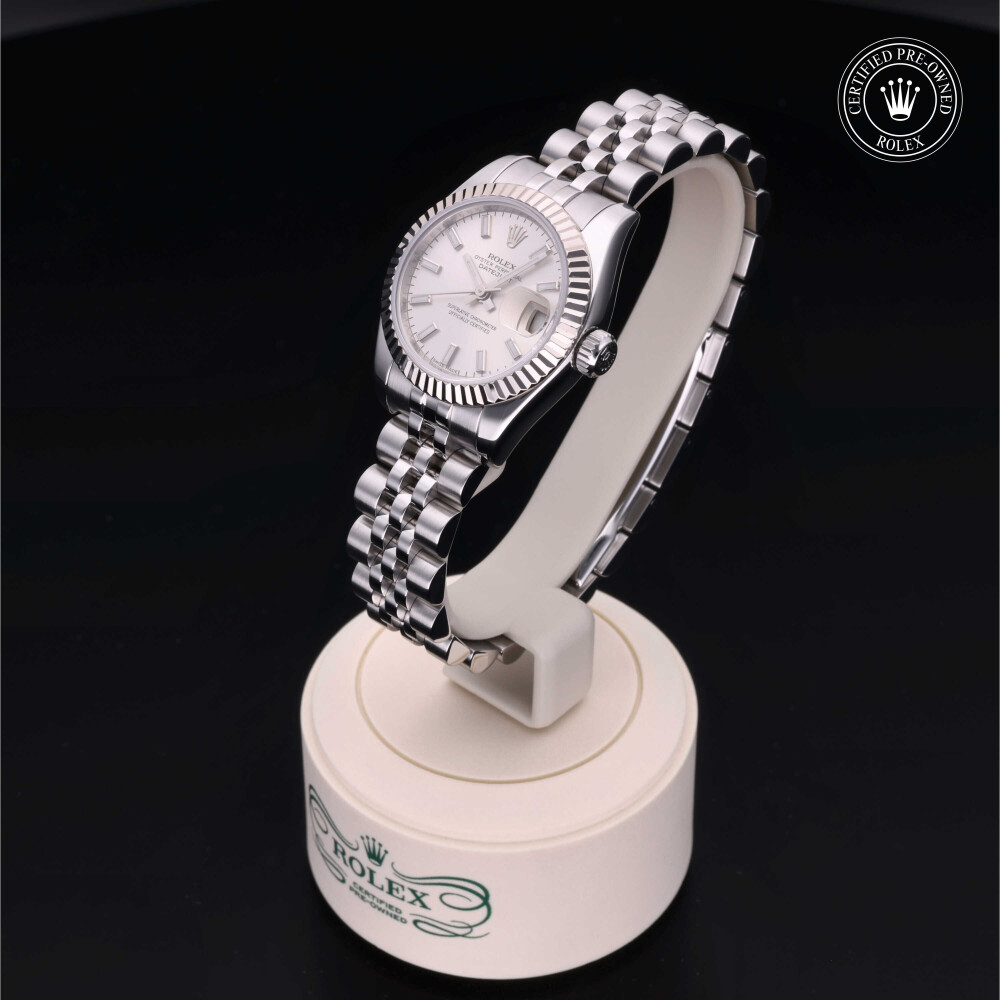 rolex-certified-pre-owned-Lady-Datejust-26 mm-White Rolesor-2009-179174