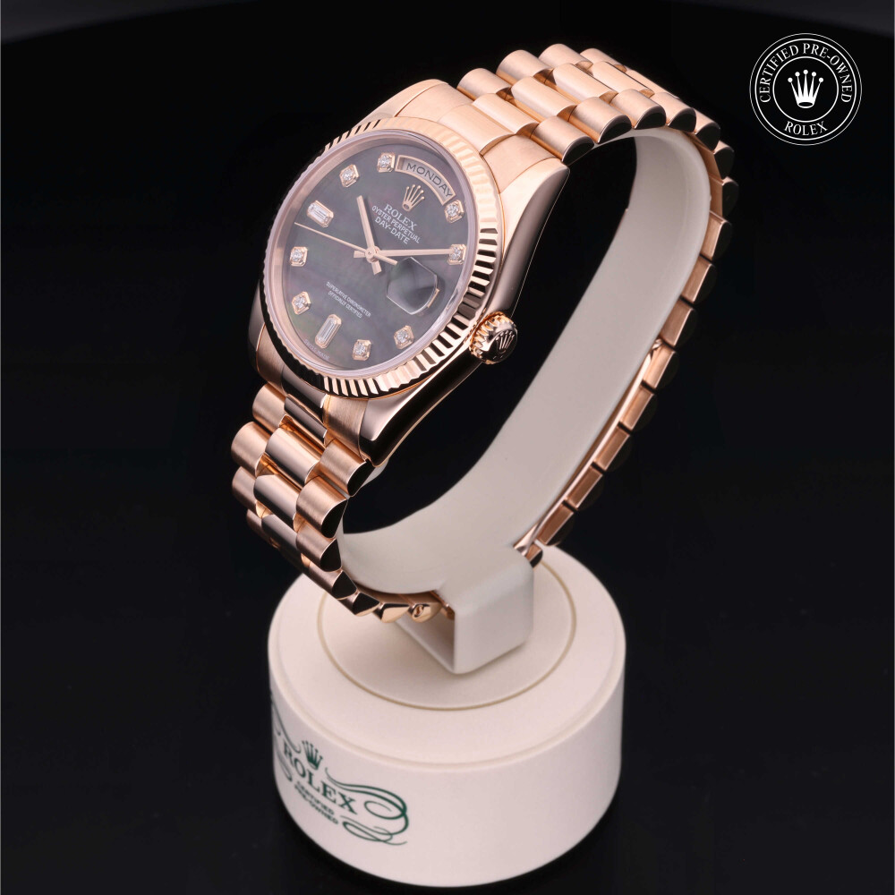36mm rose online gold rolex