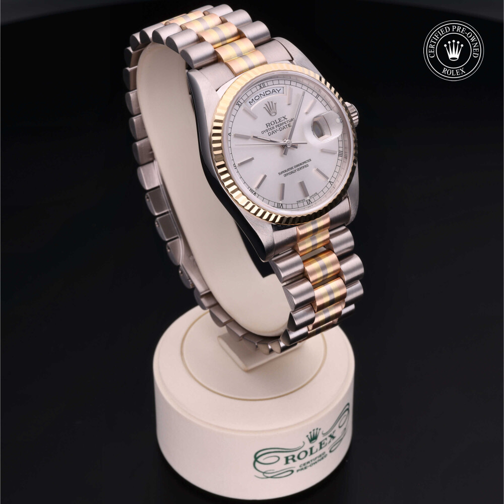 Rolex oyster perpetual deals day date two tone