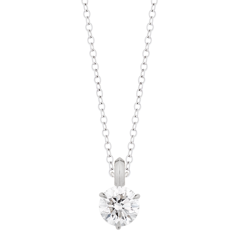 Fortuna Round Brilliant Cut Pendant, 1ct