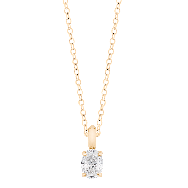 Fortuna Oval Cut Diamond Pendant, 1ct