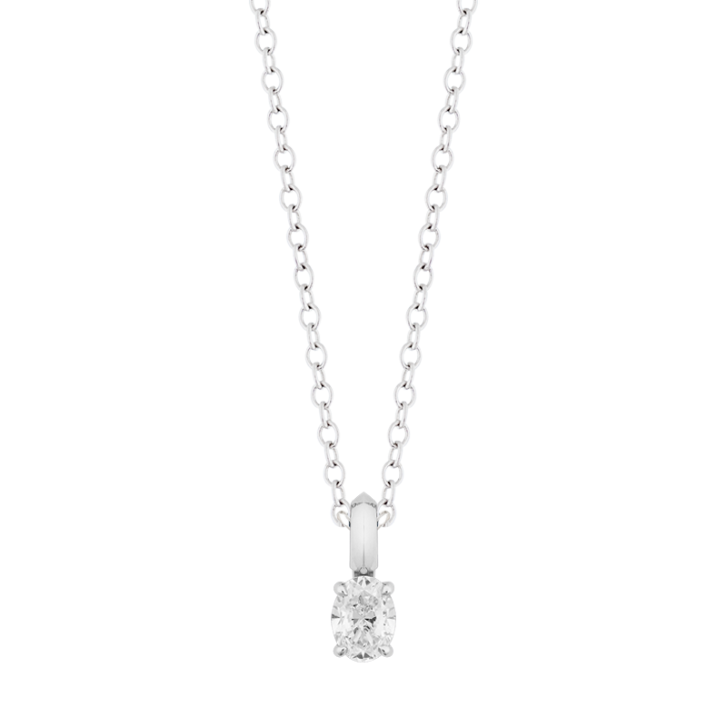 Fortuna Oval Cut Diamond Pendant, 1ct