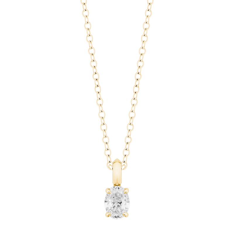 Fortuna Oval Cut Diamond Pendant, 1.5cts