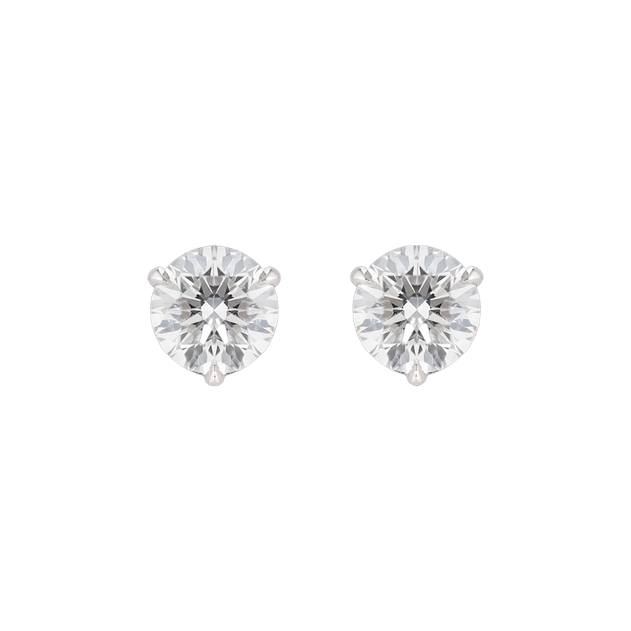 Fortuna Round Ear Studs, 1.5ct