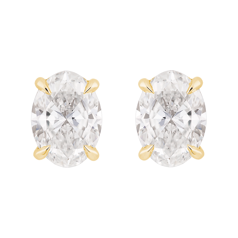 Fortuna Oval Cut Ear Studs, 1.5ct