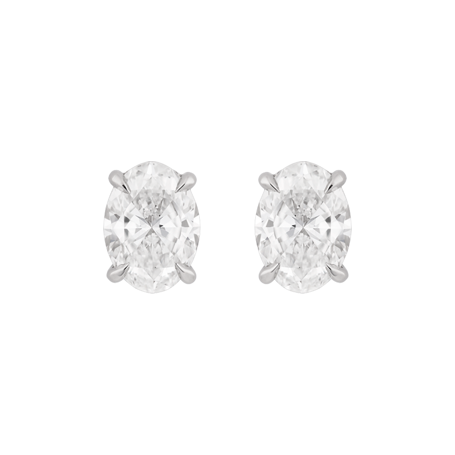 Fortuna Oval Cut Ear Studs, 1.5ct