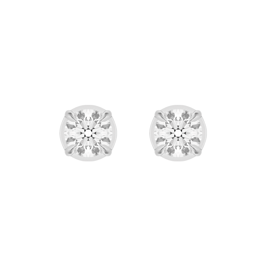 Ely Round Ear Studs, 1ct