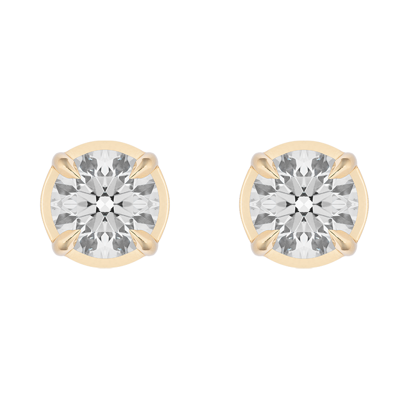 Ely Round Ear Studs, 1.5ct
