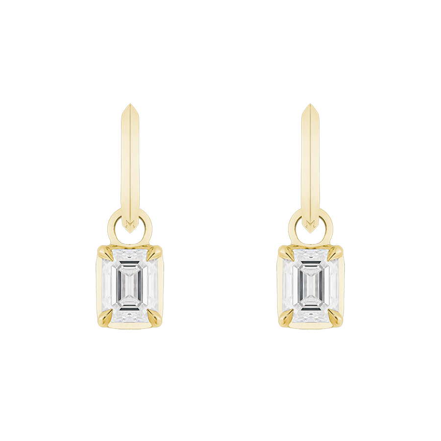 Ely Emerald Cut Drops, 2ct