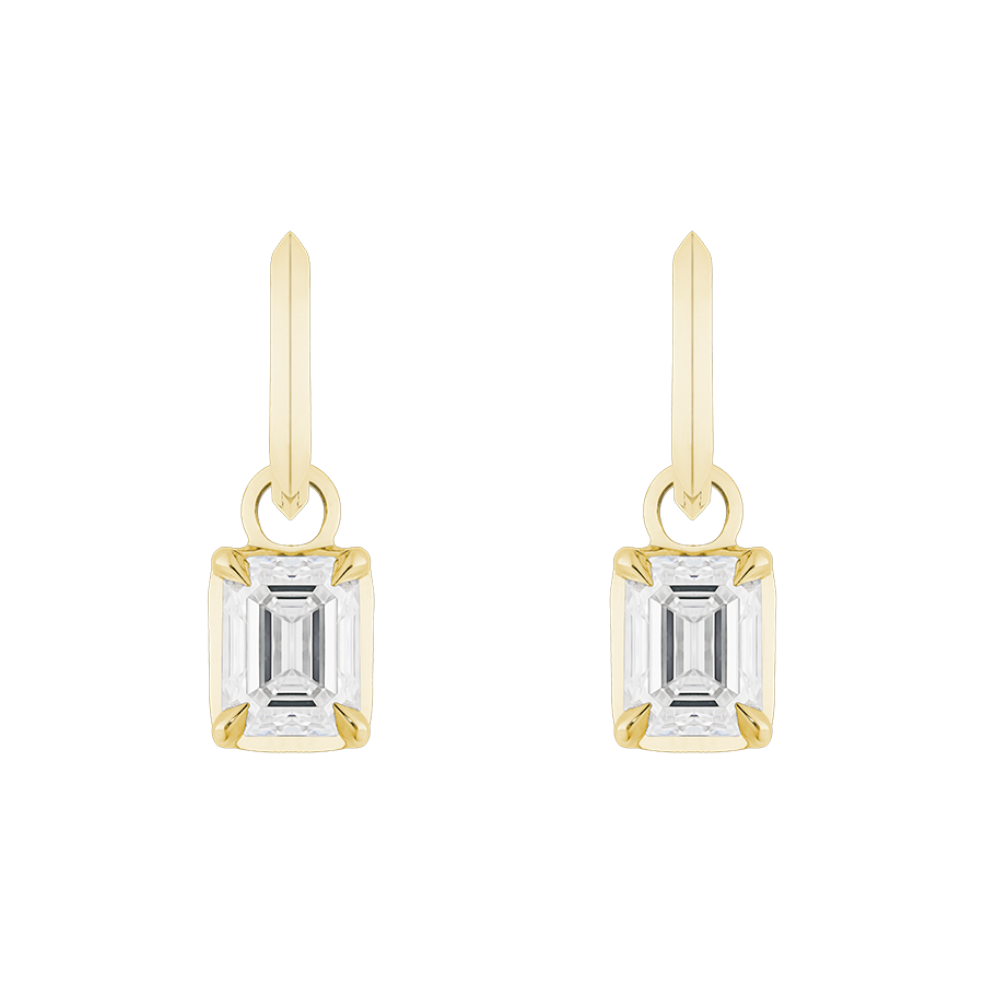 Ely Emerald Cut Drops, 3ct