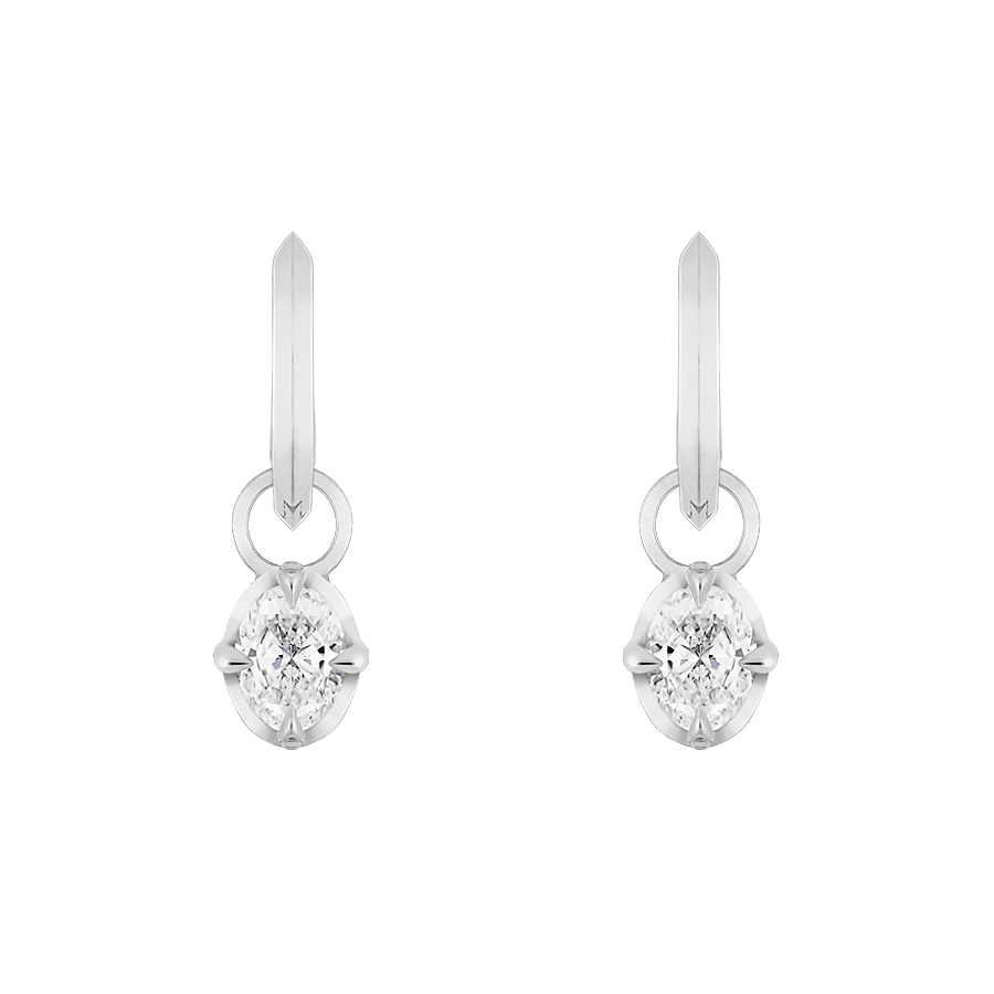 Ely Oval Cut Drops, 1ct