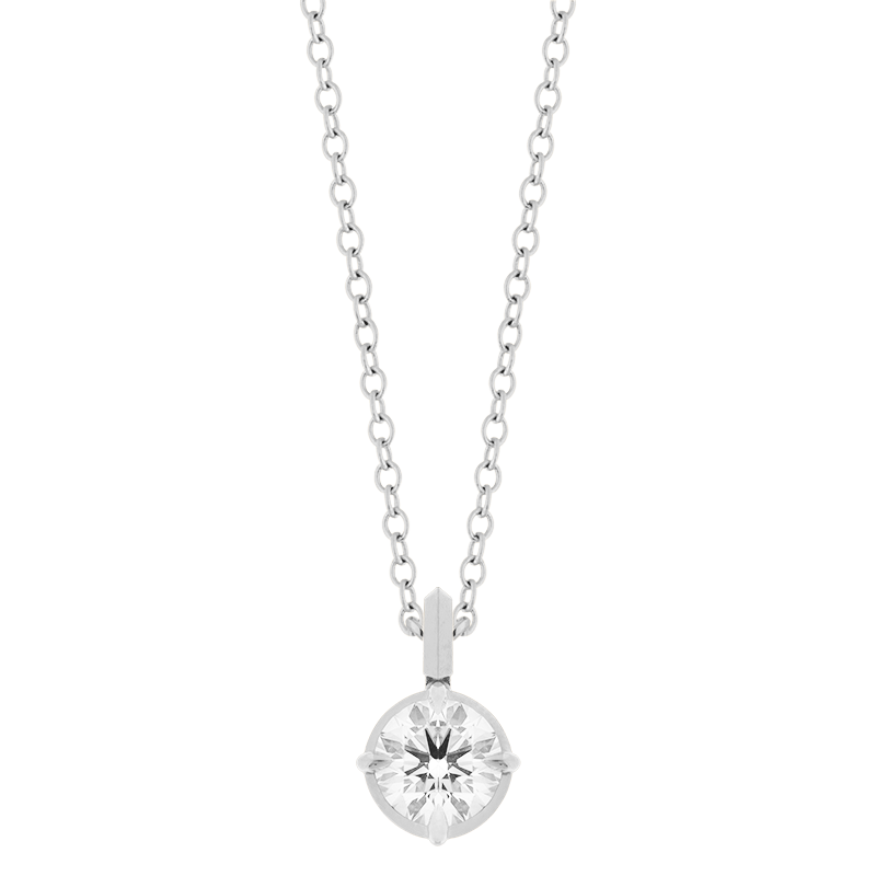 Ely Round Diamond Pendant, 0.75cts