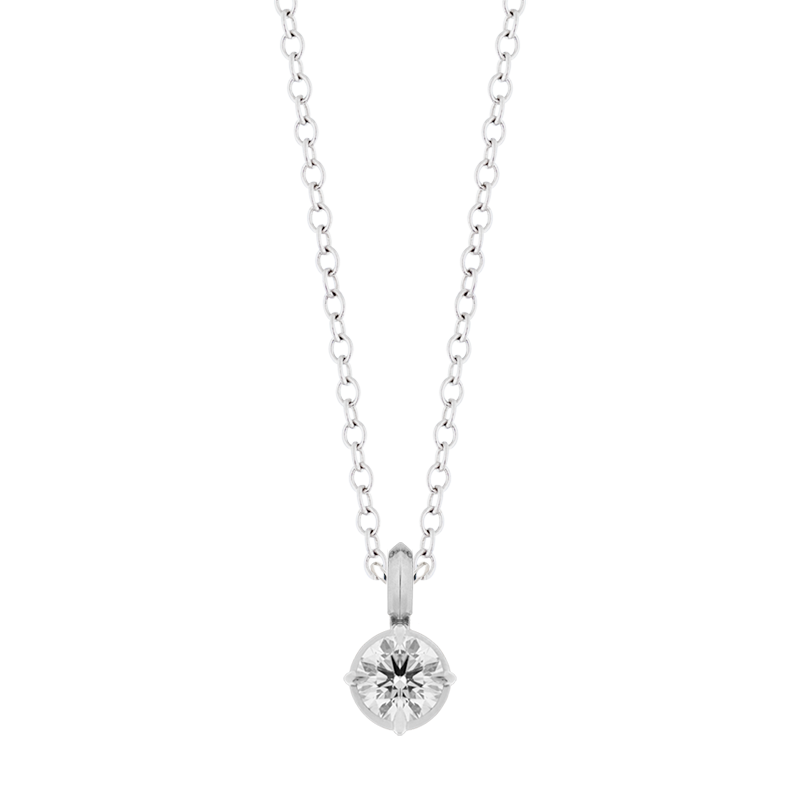 Ely Round Diamond Pendant, 0.75cts