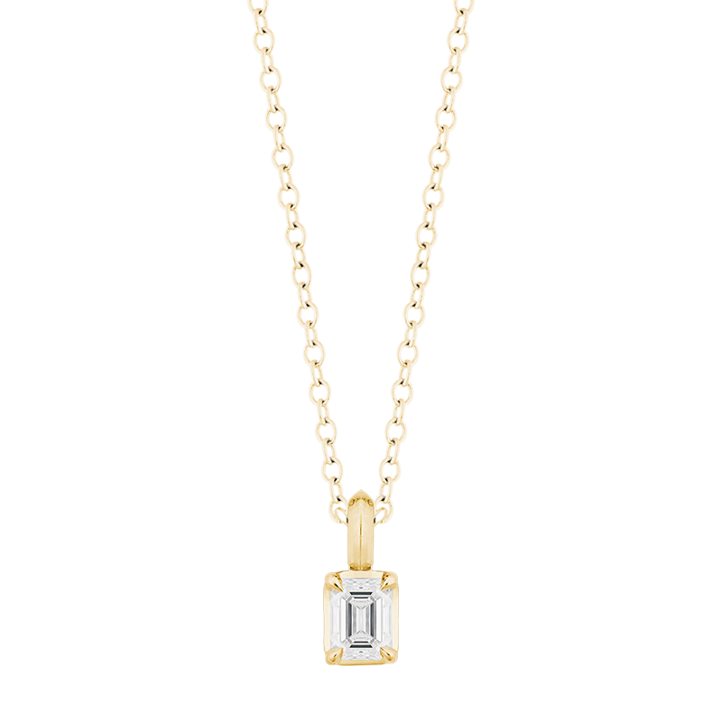 Ely Emerald Cut Pendant, 1ct