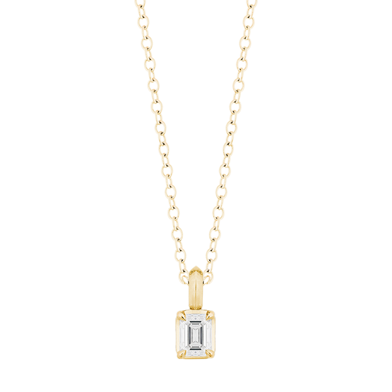 Ely Emerald Cut Pendant, 0.75ct