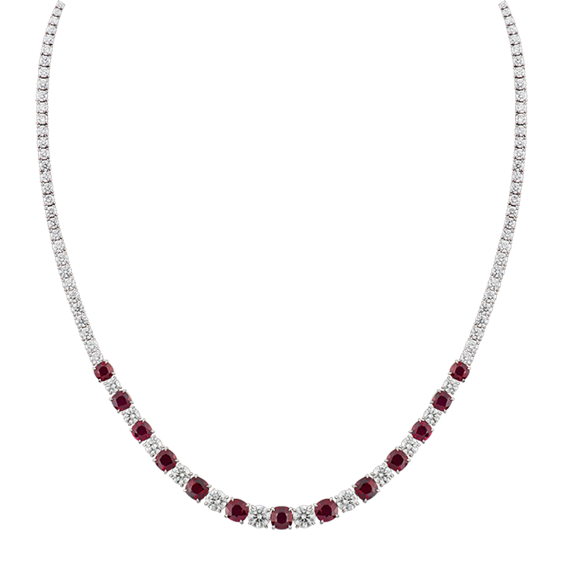 Ruby and Diamond Necklace