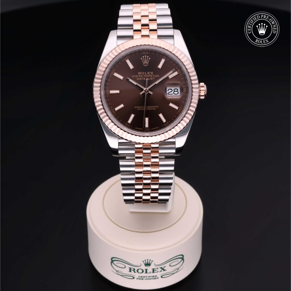 rolex-certified-pre-owned-Datejust-41 mm-Everose Rolesor-2018-M126331-0002