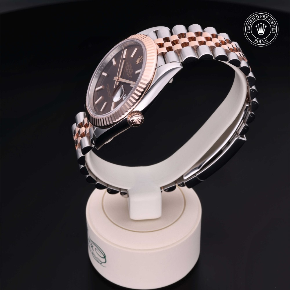 rolex-certified-pre-owned-Datejust-41 mm-Everose Rolesor-2018-M126331-0002