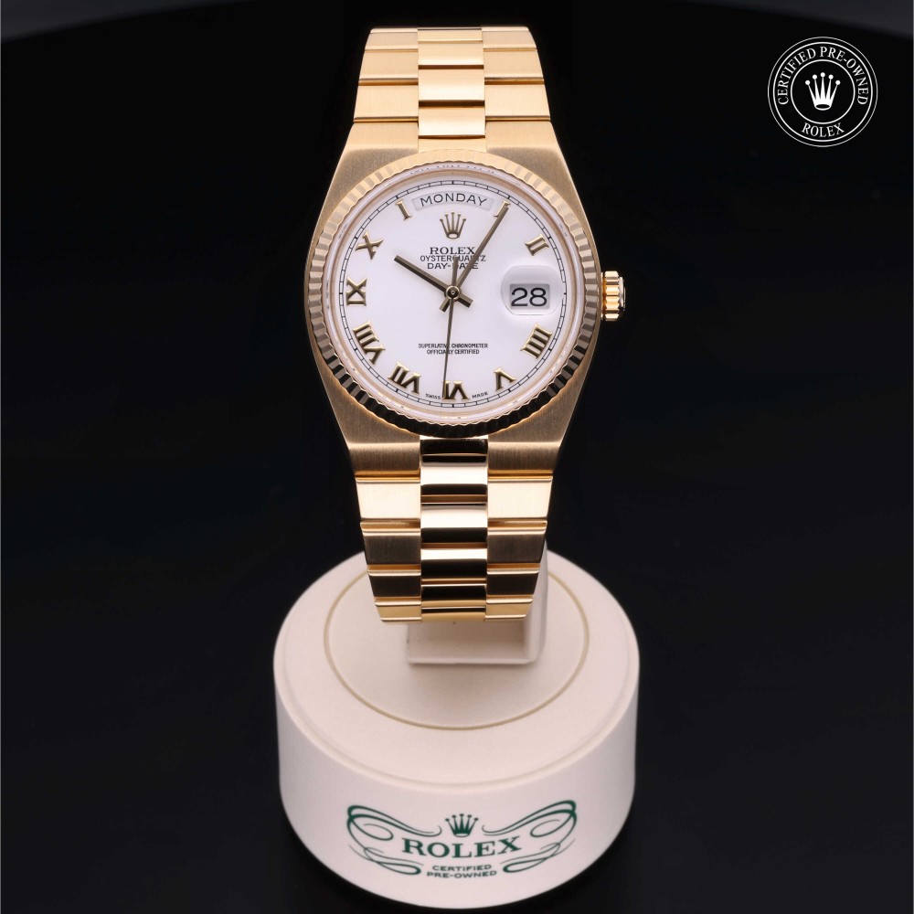Rolex Certified Pre Owned Oysterquartz Day Date 36 mm 19018