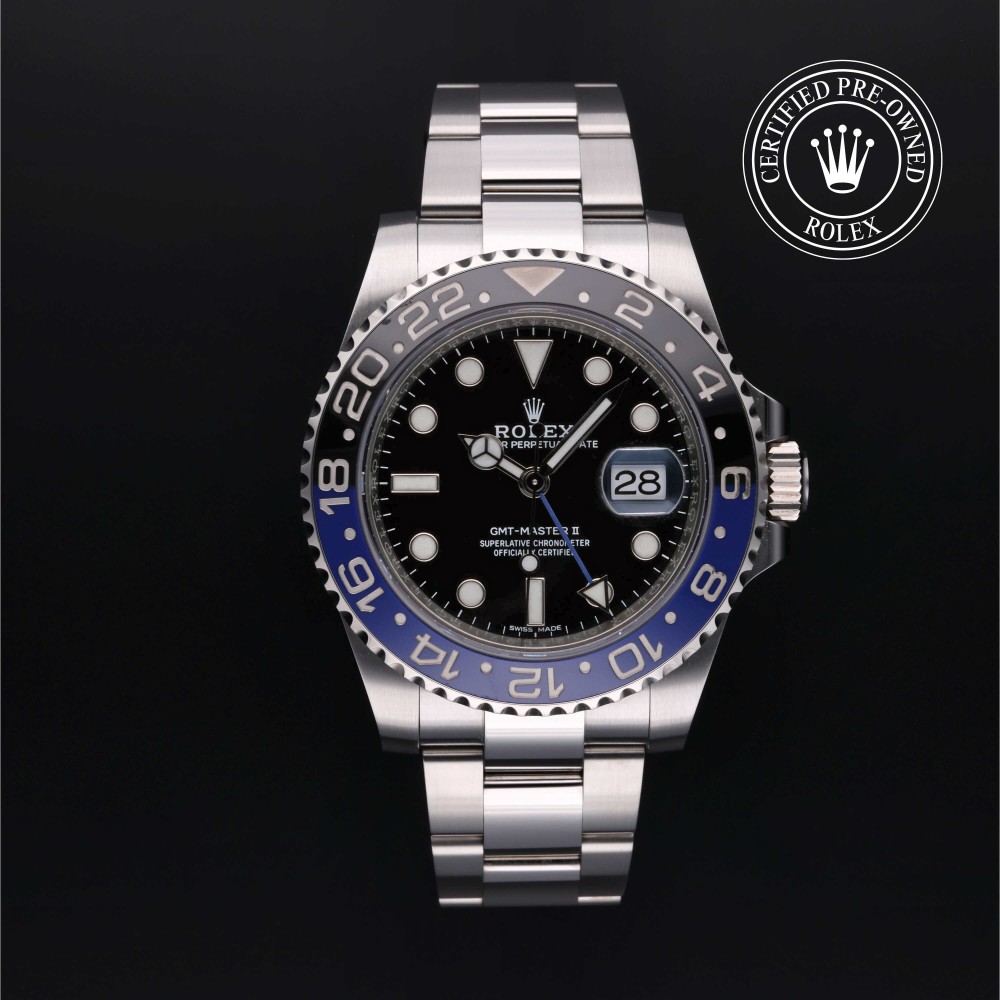 rolex-certified-pre-owned-GMT-Master II-40 mm-Oystersteel-2019-116710BLNR