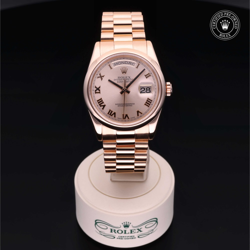rolex-certified-pre-owned-Day-Date-36 mm-18ct Everose Gold-2005-M118205-0043