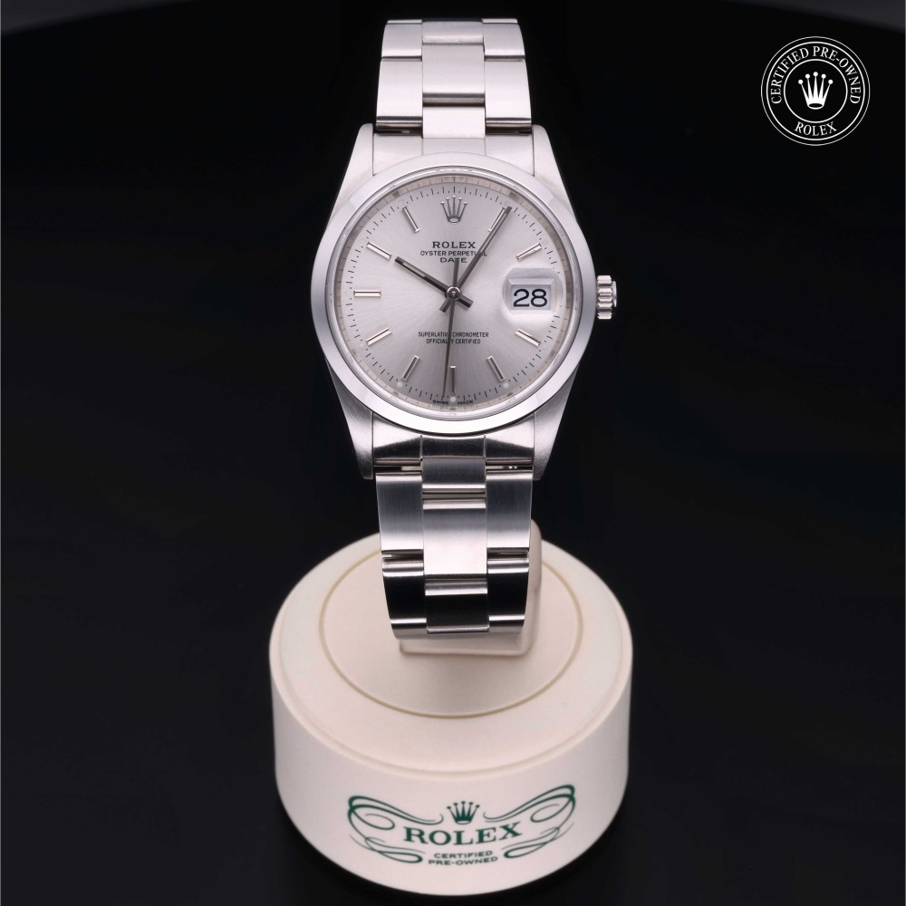 rolex-certified-pre-owned-Oyster Perpetual Date-34 mm-Oystersteel-1992-M15200-0012