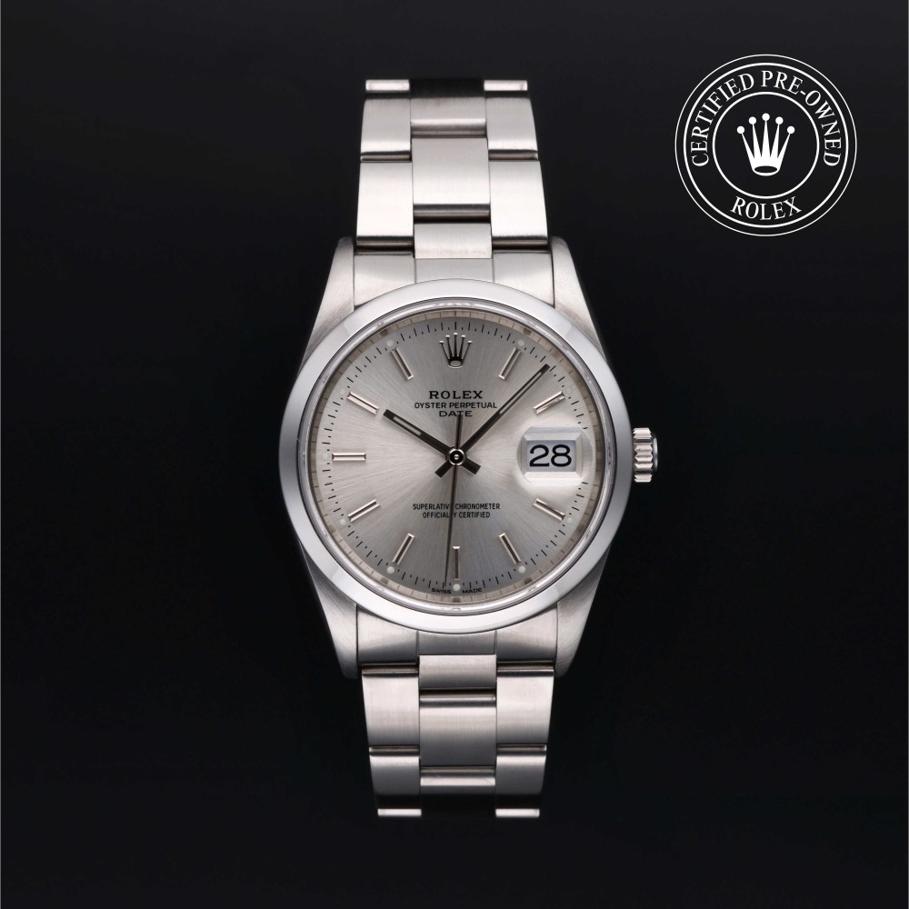 rolex-certified-pre-owned-Oyster Perpetual Date-34 mm-Oystersteel-1992-M15200-0012