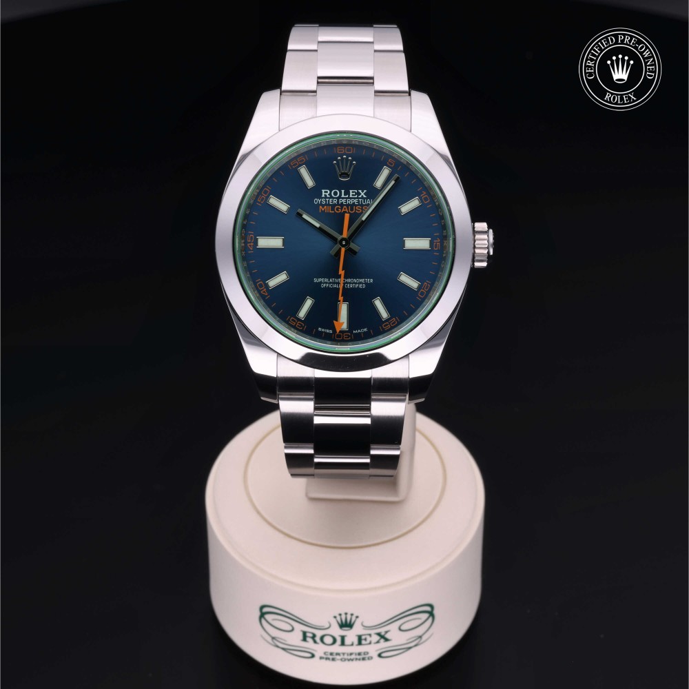 rolex-certified-pre-owned-Milgauss-40 mm-Oystersteel-2021-116400GV