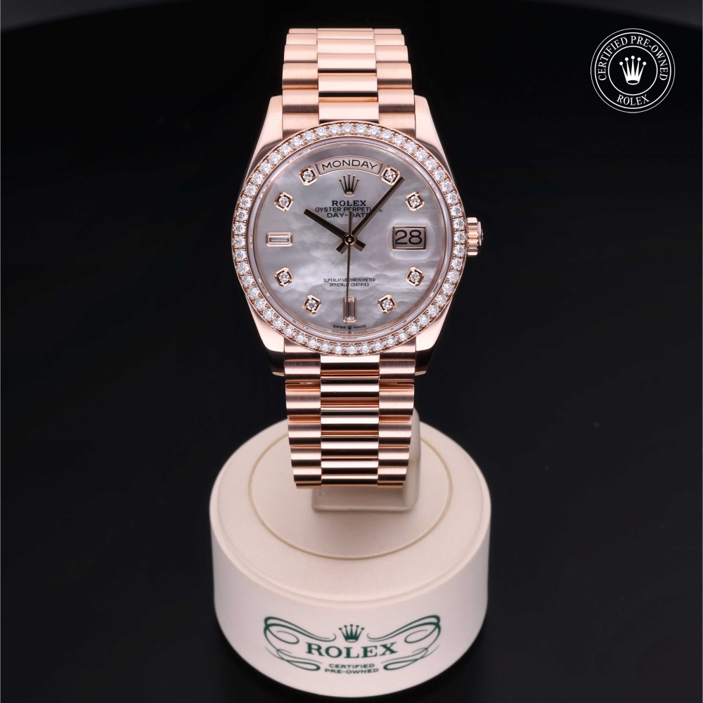 rolex-certified-pre-owned-Day-Date-36 mm-18ct Everose Gold-2020-M128345RBR-0028