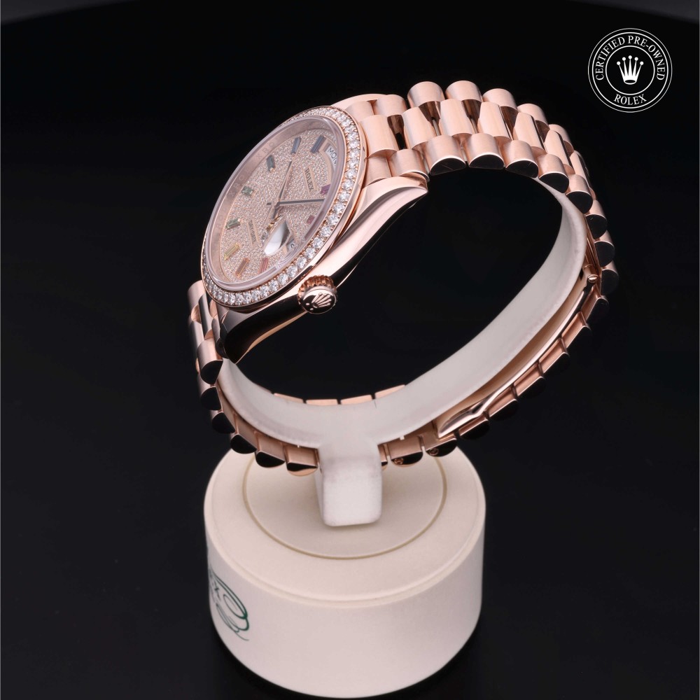 rolex-certified-pre-owned-Day-Date-36 mm-18ct Everose Gold-2020-M128345RBR-0042
