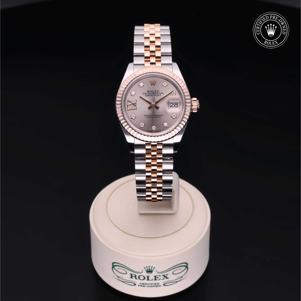 rolex-certified-pre-owned-Lady-Datejust-28 mm-Everose Rolesor-2017-279171