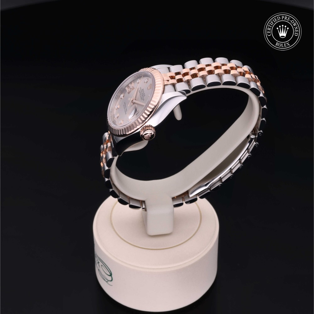 rolex-certified-pre-owned-Lady-Datejust-28 mm-Everose Rolesor-2017-279171