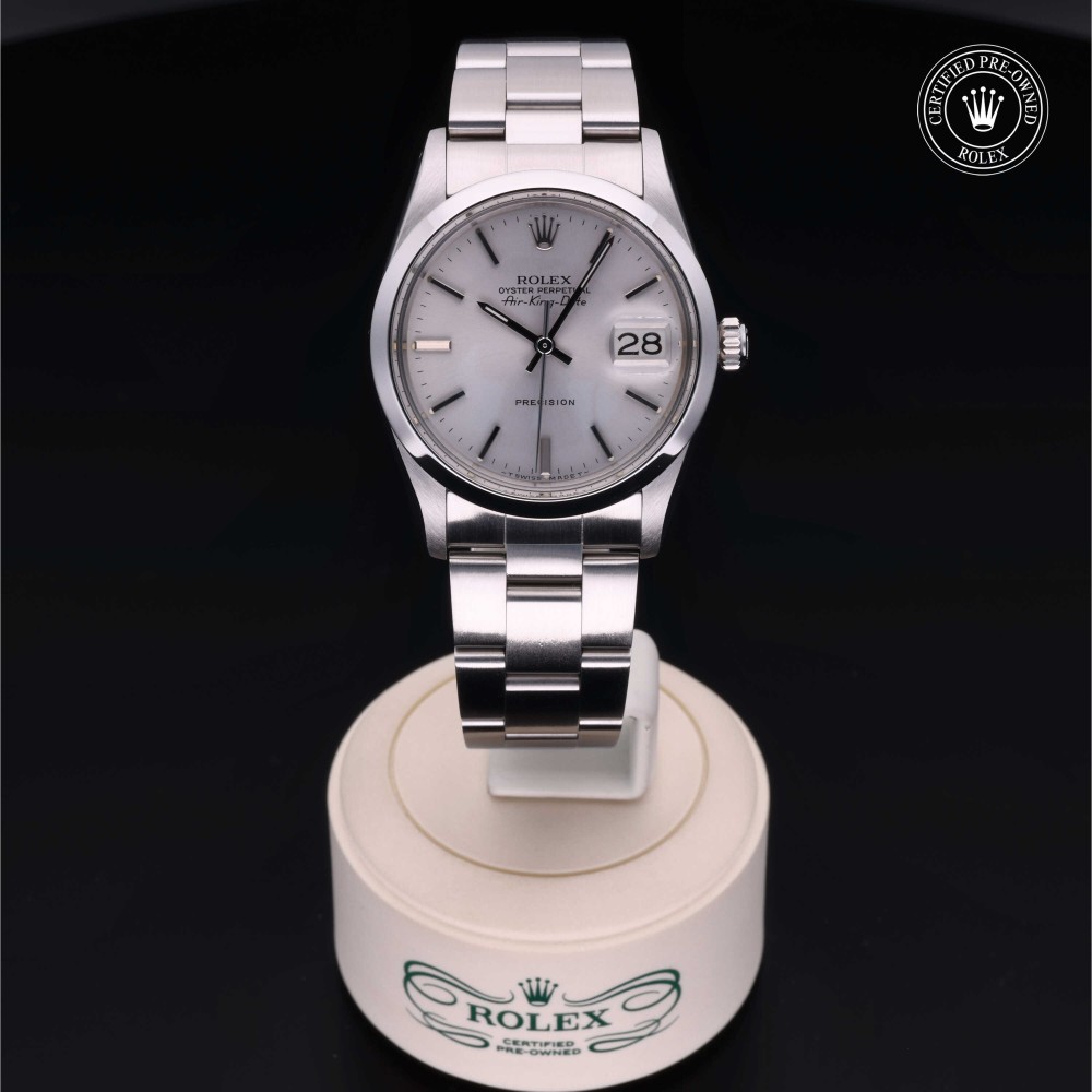 rolex-certified-pre-owned-Air-King Date-34 mm-Stainless Steel-1986-5700/0