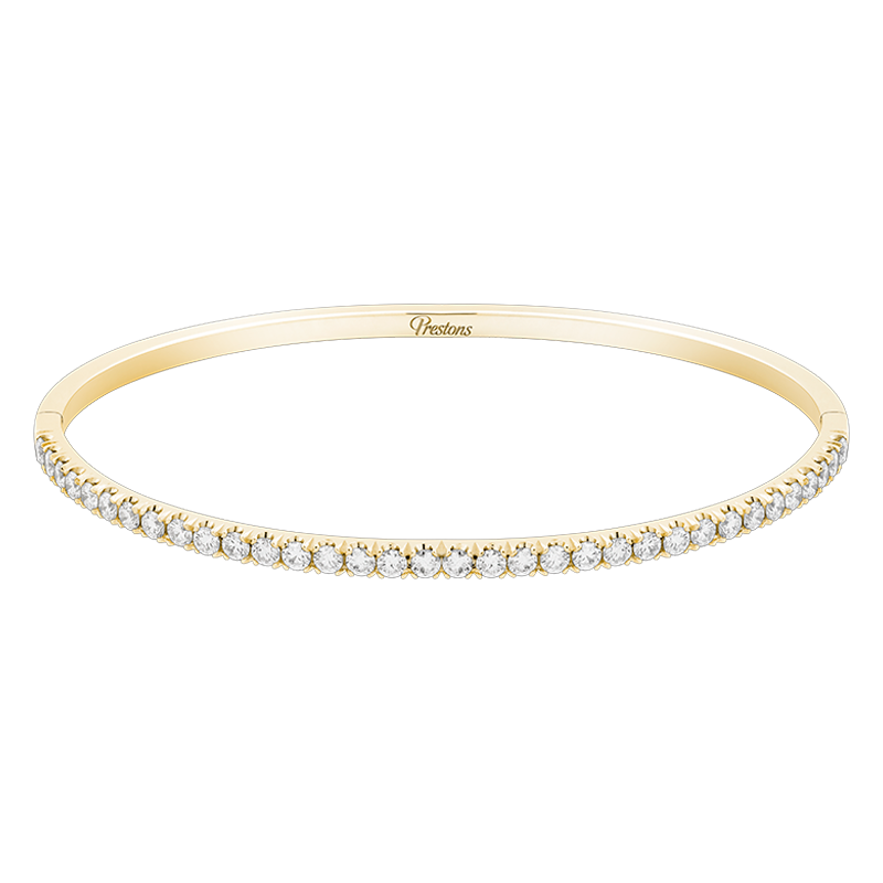 Round Brilliant Cut Diamond Bangle, 1.54cts