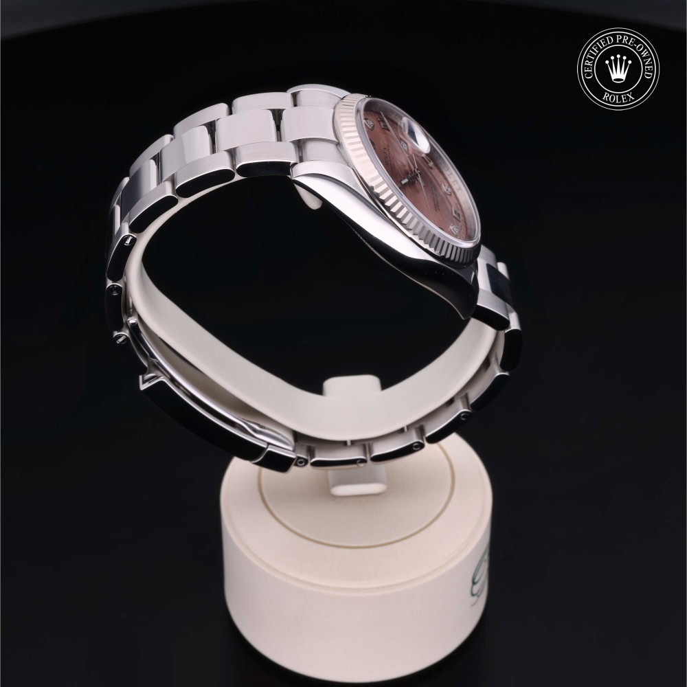 rolex-certified-pre-owned-Oyster Perpetual Date-34 mm-White Rolesor-2012-M115234-0009