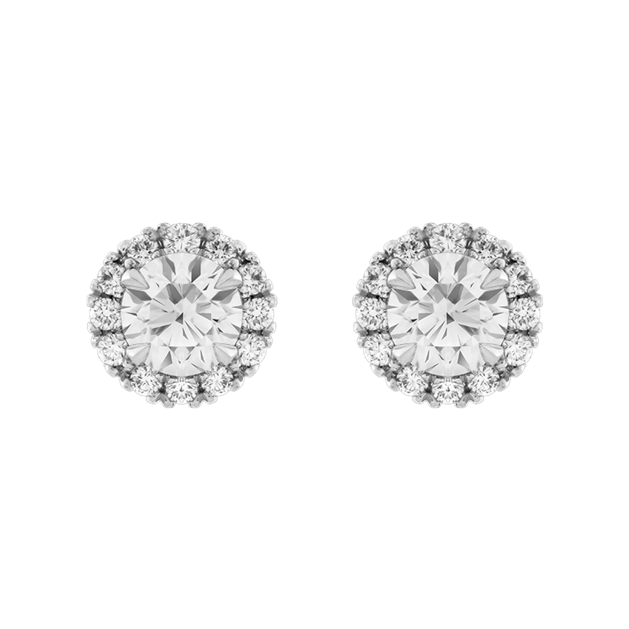 Iris Halo Studs, 1.00ct